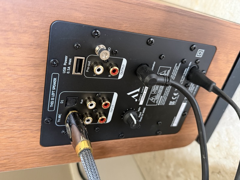active panel closeup with HDMI ARC connected