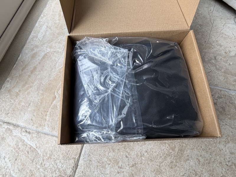 the case wrapped in the shipping box