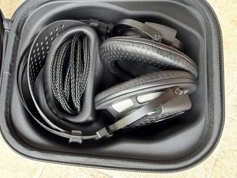 headphone and cable in the case