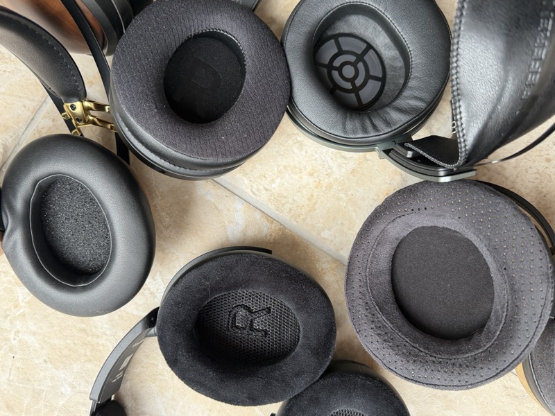 a wider cluster of earpads from the comparison set