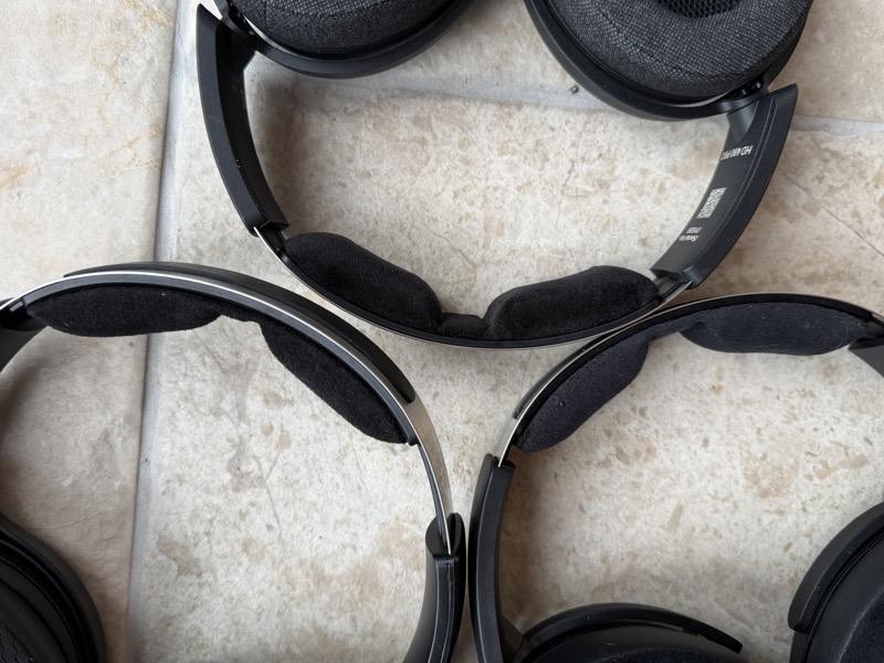 the HD 480 PRO’s headband padding compared against several other headphones