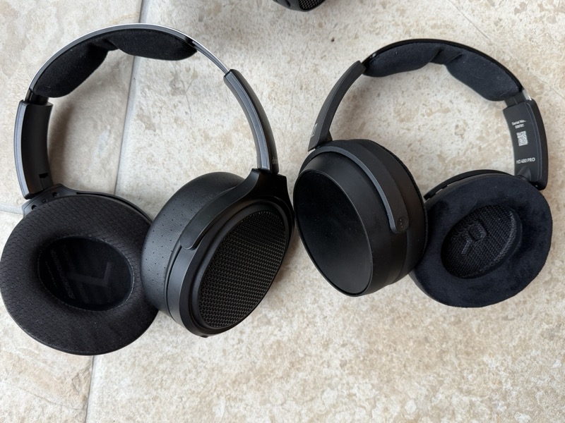 the HD 480 PRO beside another closed-back monitoring headphone from the comparison set